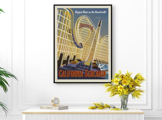 Discover California Screamin Classic Ride Poster