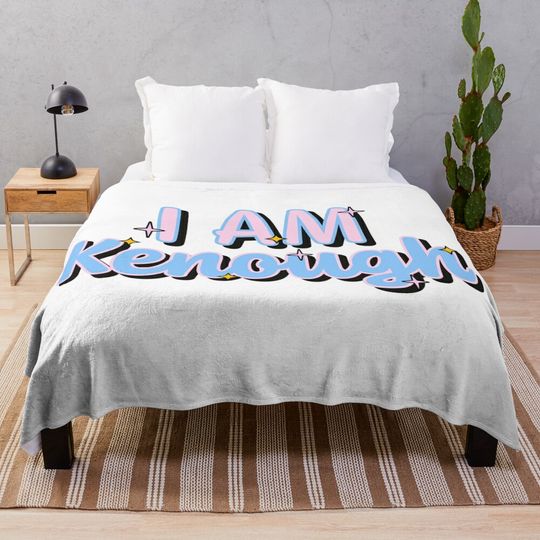 Discover I Am Kenough Barbie Throw Blanket