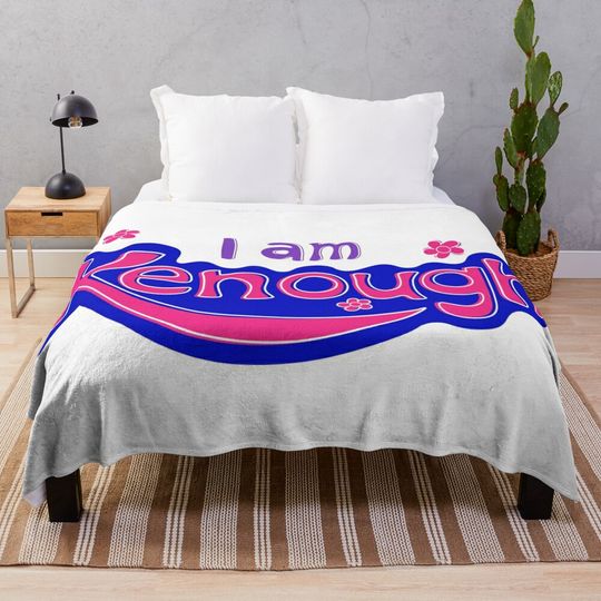 Discover I Am Kenough Barbie Throw Blanket
