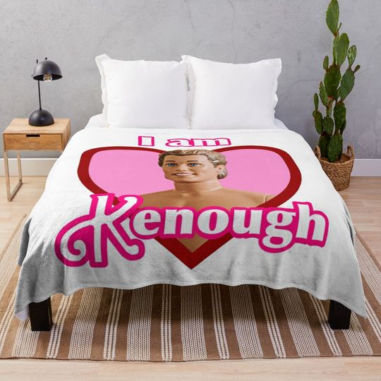 Discover I Am Kenough Barbie Throw Blanket