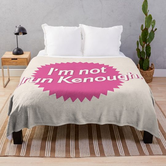 Discover I Am Kenough Barbie Throw Blanket