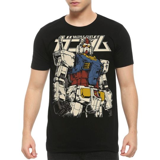 Discover Mobile Suit Gundam T-Shirt, 100% Cotton Tee, Robot Anime Lovers Tee