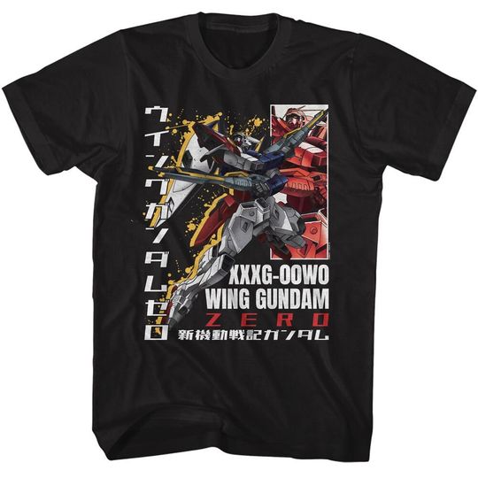 Discover Gundam Wing Gundam Zero Logo Black Shirts