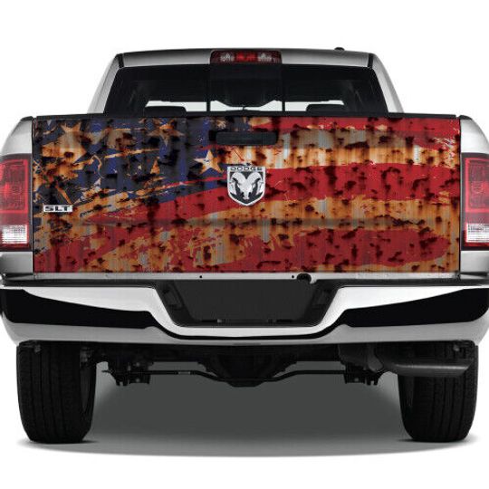 Discover American Flag Tailgate Wrap Truck Bed Decal