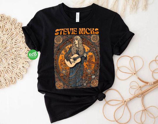 Discover Boho Vintage Stevie Nicks Shirt, Floral Art Nouveau