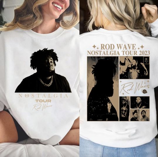 Discover Rod Wave Nostalgia 90s Rap Music 2Sided Sweatshirt