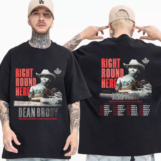 Discover Dean Brody - Right Round Here Tour 2023 Shirt