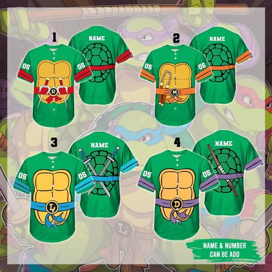 Discover Ninja Turtle Baseball Jersey Shirt