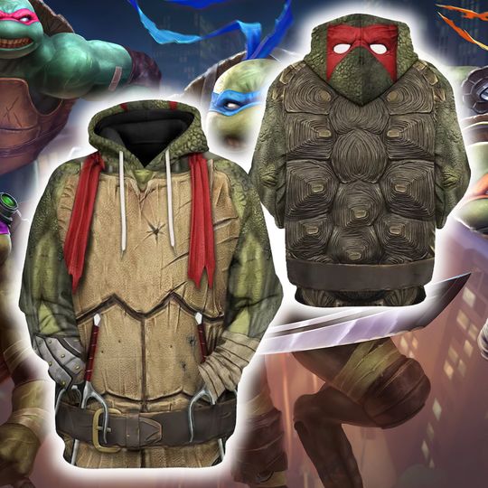 Discover Turtle Superhero Halloween Cosplay 3D Hoodie