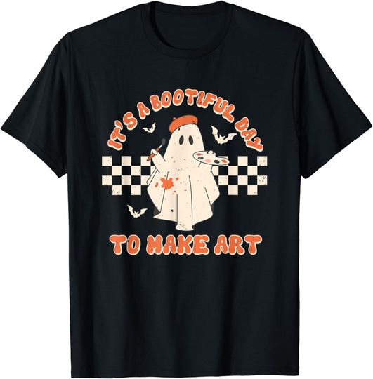 Discover It's A Bootiful Day To Make Art Halloween Art Teacher T-Shirt