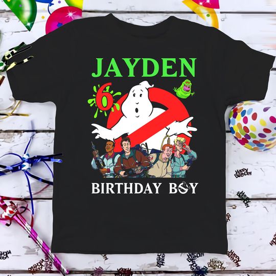 Discover Ghostbusters Birthday T-Shirt for Kids, Funny Cartoon Design