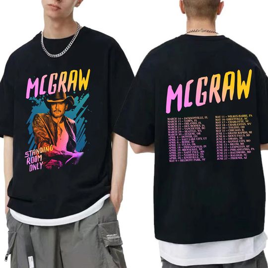 Discover Tim McGraw 2024 Tour Standing Room Only T Shirt