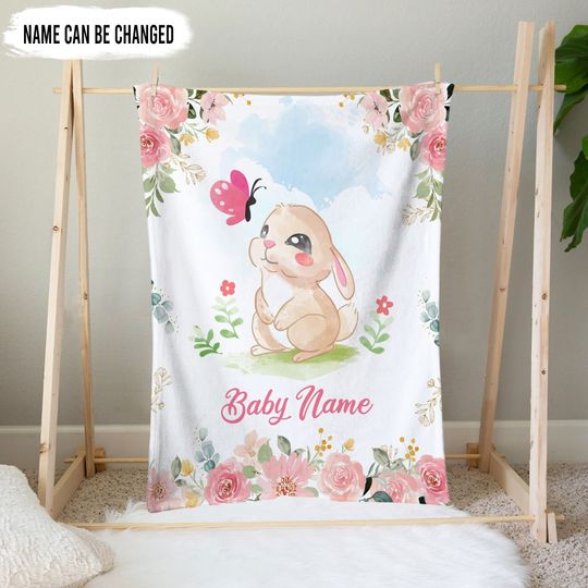 Discover Baby Girl Bunny Shower Gift Blanket, Newborn Essential