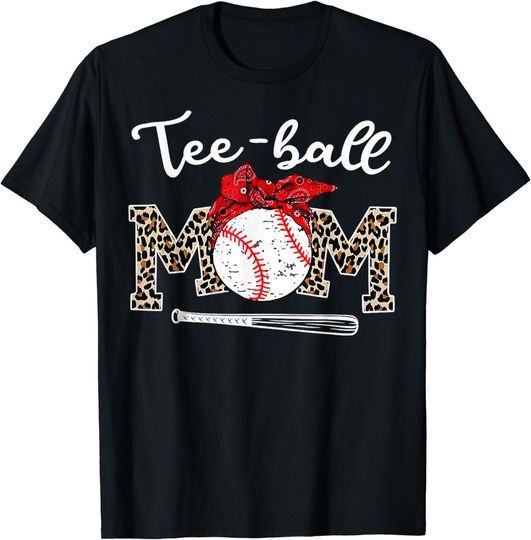Discover Teeball Mom Leopard Funny Teeball Mom Mother's Day 2022 T-Shirt