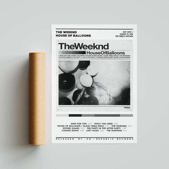 Discover Weeknds - House of Balloons Album Poster / Album Cover Poster