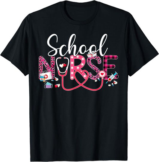 Discover School Nurse Mother's Day Funny Valentine Nurses Women T-Shirt