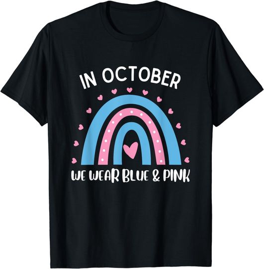 Discover Rainbow Wear Blue & Pink Pregnancy and Infant Loss Awareness T-Shirt
