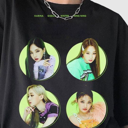 Discover Aespa Vintage Kpop T-Shirt - AESPA Logo