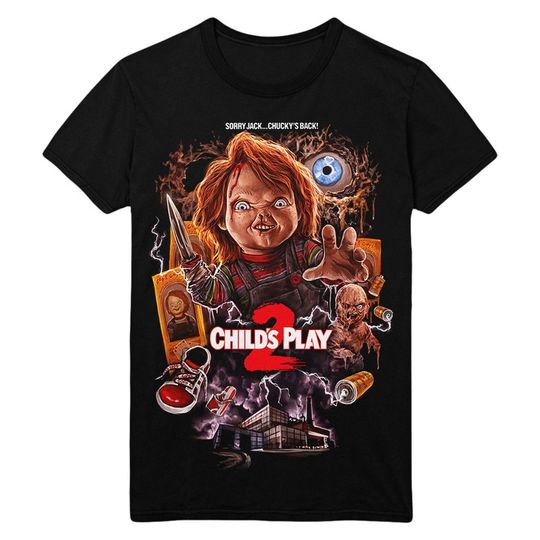 Discover Childs Play 2 Chuckys Back T-Shirt, Chucky Halloween Shirt, Horror Movie T shirt