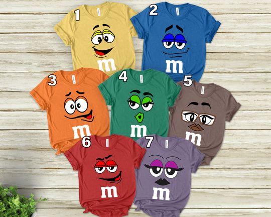Discover M&M Candies T Shirt, M And M Matching Family Shirt Group MM shirt halloween candy