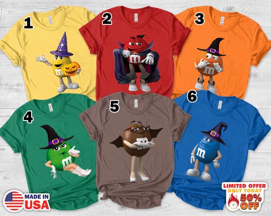 Discover M&M Candies T Shirt, M And M Matching Family Shirt Group shirt halloween candy