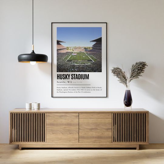 Discover Husky Stadium Poster Washington Huskies Stadium