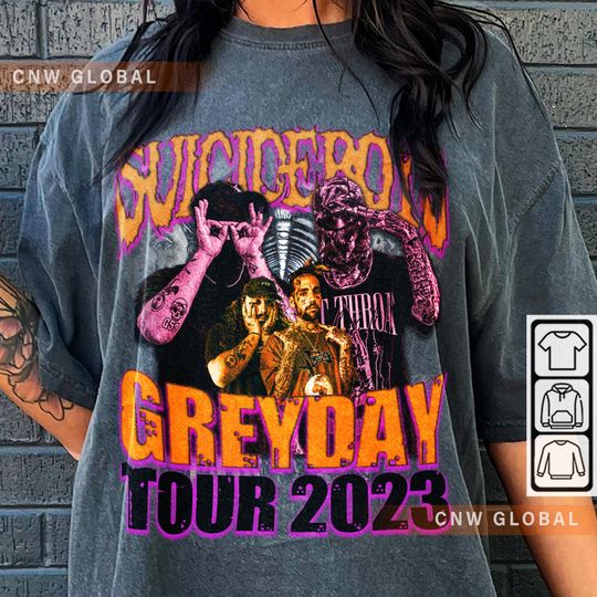 Discover Suicideboys Rap Shirt, Grey Day 2023 World Tour Vintage 90s