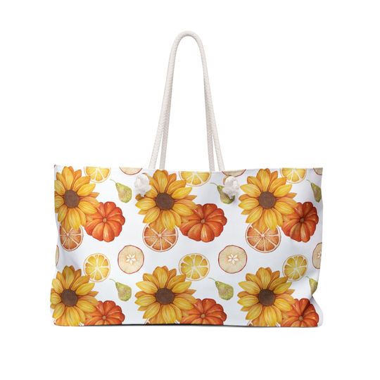 Discover Autumn Sunflower Weekender Bag