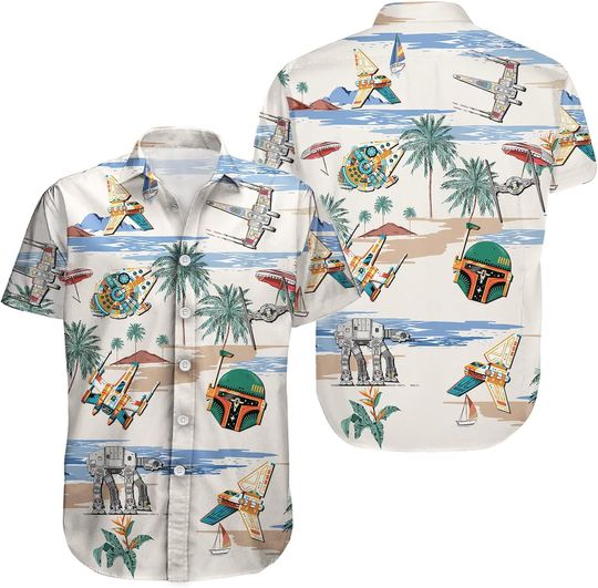 Discover Space Ship Battle Hawaiian Shirt