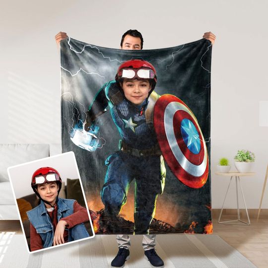 Discover Personalized Blanket with Photo, Custom Face Baby Blanket