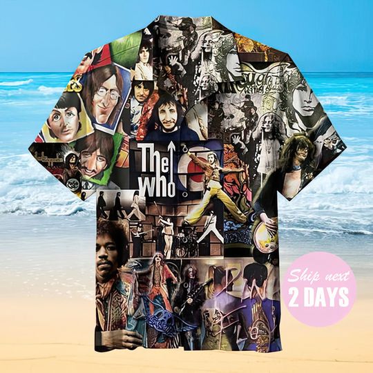 Discover Rock LegendsThe Who Hawaiian Shirt, 3D Hawaiian Aloha Shirt