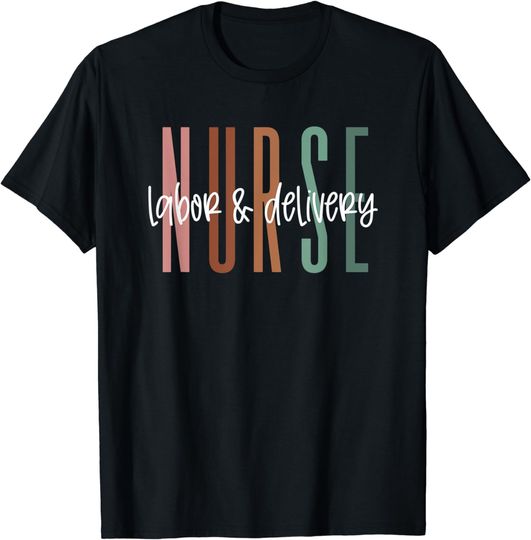 Discover Womens Simple Labor and Delivery Nurse Shirt L&D Nurse T-Shirt
