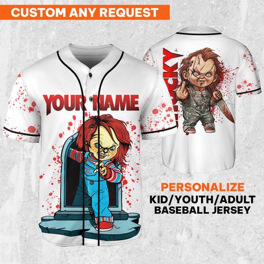 Discover Personalized Chucky Blood Halloween Jersey