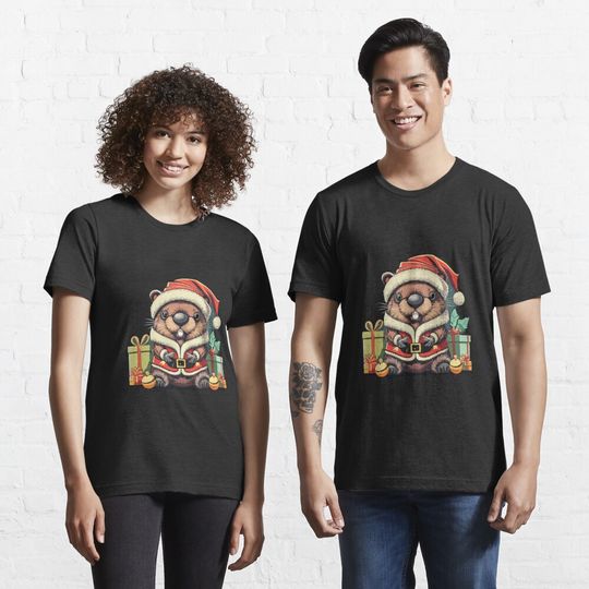Discover Happy Beaver Celebrating Christamas Essential T-Shirt
