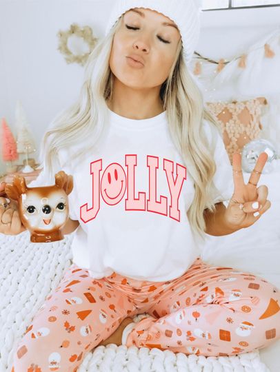 Discover Jolly Smile Christmas Shirt Women, XMAS