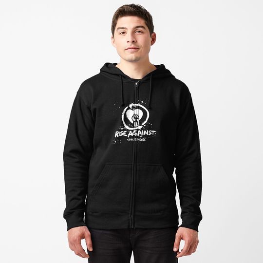 Discover by Rise Against Logo band Music Punk rock Zipped Hoodie