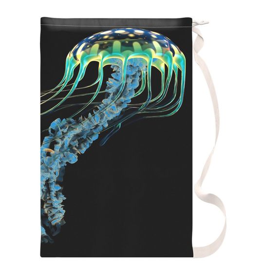 Discover Green Glory Jellyfish Laundry Bag