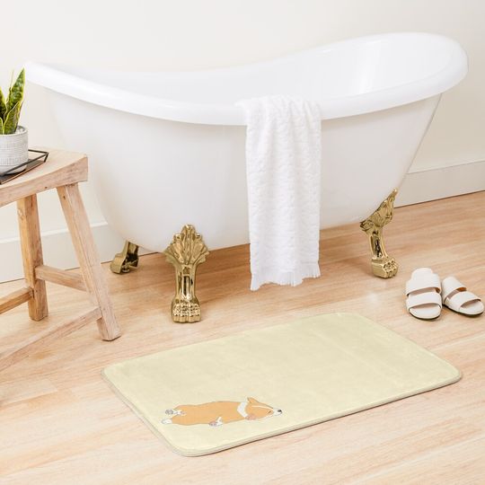 Discover Cute Sploot Sleeping Corgi Bath Mat