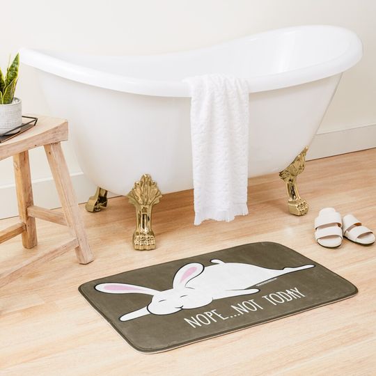 Discover Nope, not today - Bunny Bath Mat