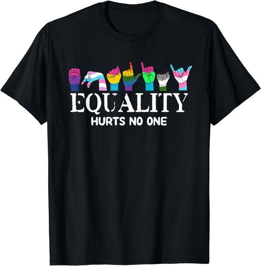 Discover Equality Hurts No One LGBT Equality Gay Pride Human Rights T-Shirt