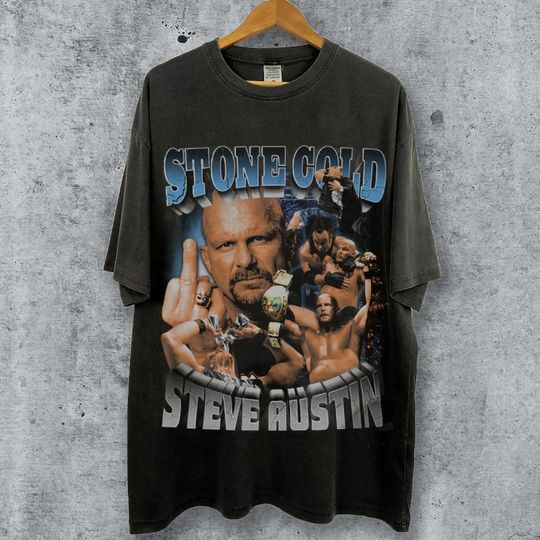 Discover Stone Cold Vintage T-Shirt, Steve Austin Professional Wrestler Vintage TShirt