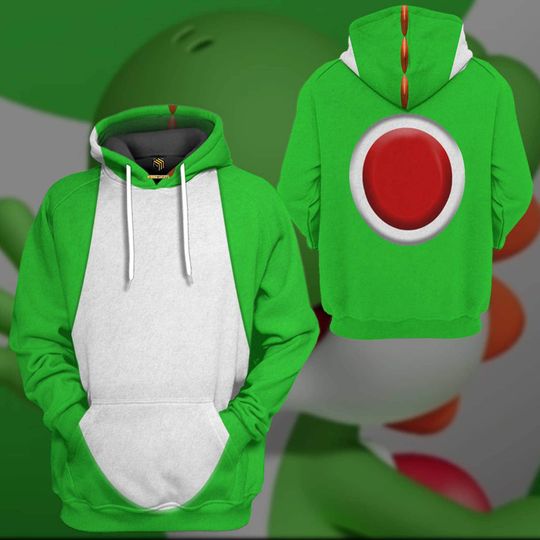 Discover Unisex Mario Yoshi Full Over Print 3D Hoodie