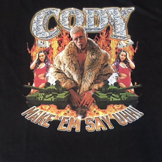 Discover Cody Rhodes Make 'Em Say Uhh T-Shirt Cotton Men's Tee