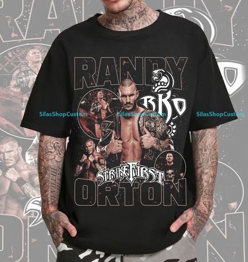 Discover Vintage 90s Graphic Style Randy Orton T-Shirt, Randy Orton Shirt