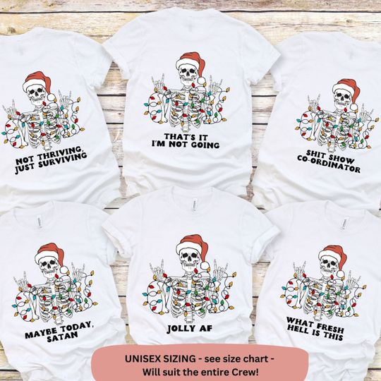 Discover Sarcastic Funny Christmas Group Shirts, Family Matching Christmas T-Shirts