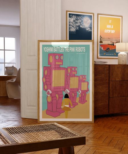Discover Yoshimi Battles The Pink Robots Print - Indie Band Poster - Song Lyric Art