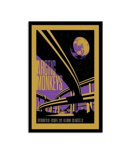 Discover Arctic Monkeys Sept 29-30, 2023 Kia Forum in Inglewood, CA Poster