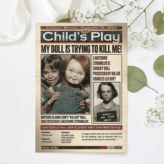 Discover Child's Play 1988 - Chucky Good Guys Doll Poster, home decor