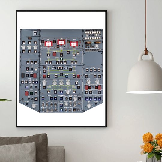 Discover Airbus A320 Overhead Panel Premium Matte Vertical Poster