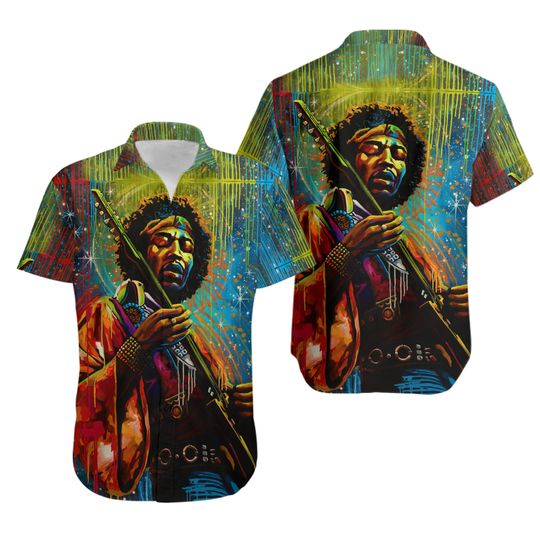 Discover Jimi Hendrix Hawaiian Shirt, Rock Music Hawaiian Shirt